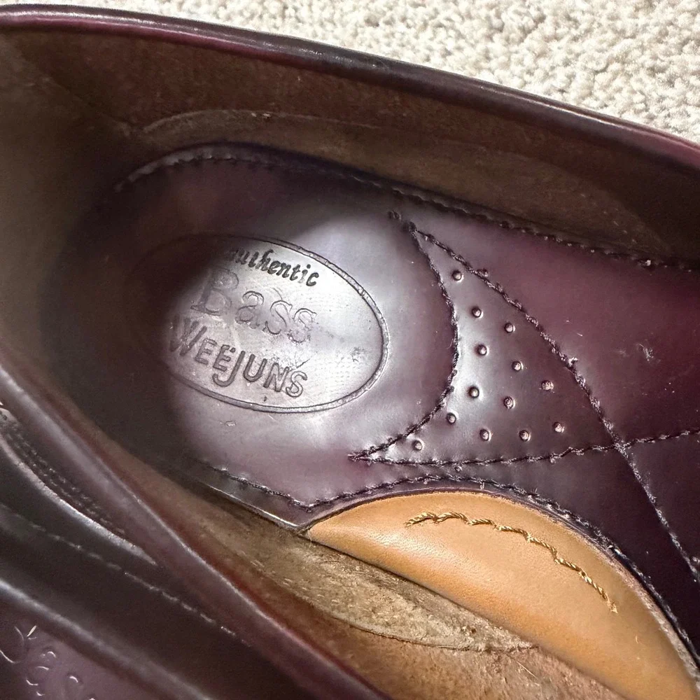 G.H. Bass Weejuns Barnett Mens 10M Burgundy Leather Tassel Kiltie Loafers Shoes